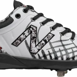 New Balance L4040v5 Pedroia Low Cut Metal Cleat - White Camo
