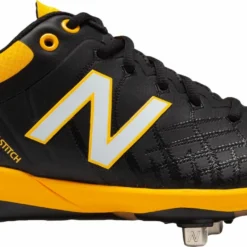 New Balance L4040v5 Low Cut Metal Cleat - Black Yellow