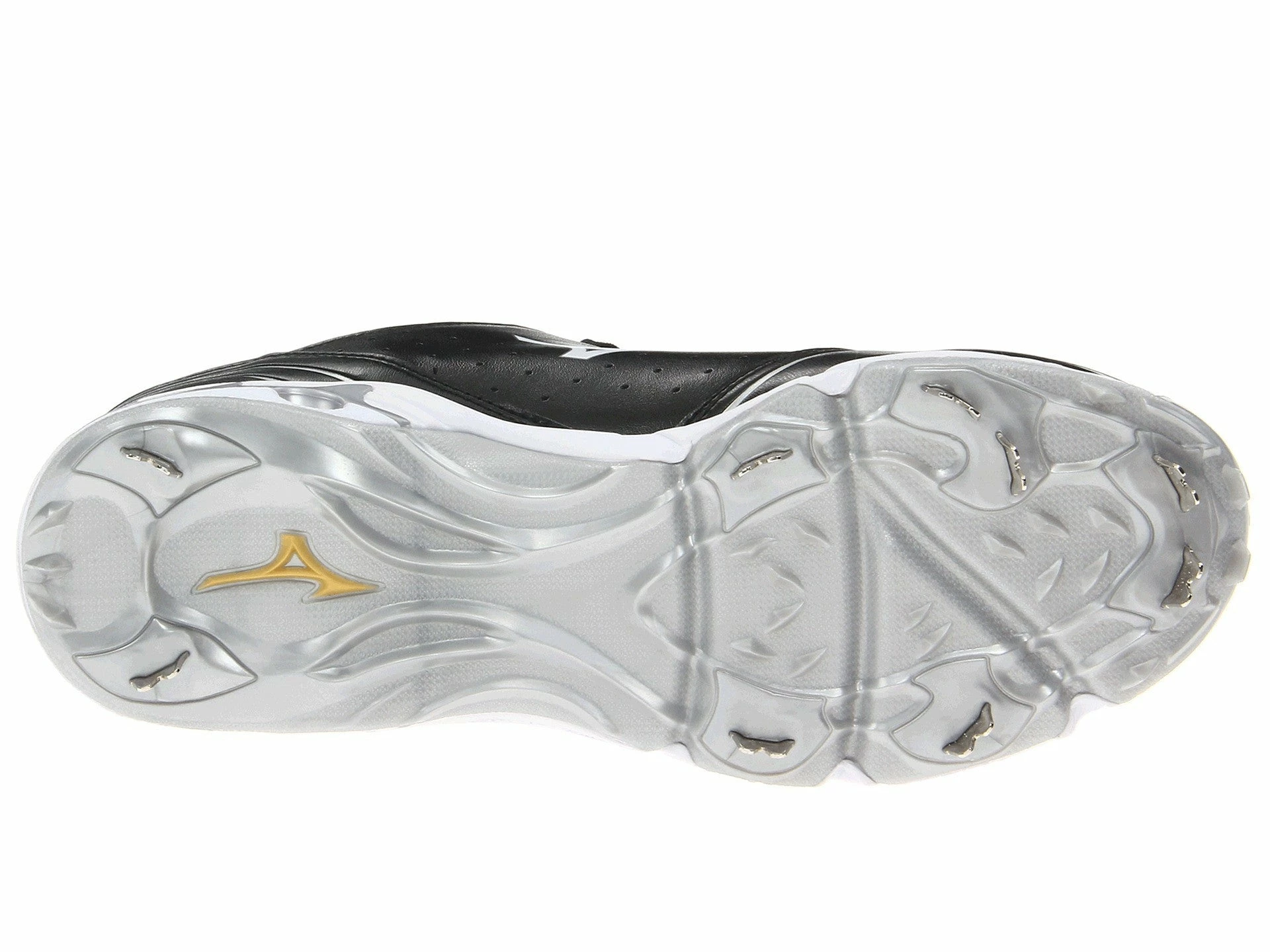 Mizuno 9-Spike Advanced Classic 7 Low Men's Metal Cleats - Black White - Image 3