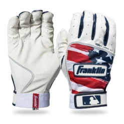 Franklin USA Classic XT Youth Batting Gloves - White Red