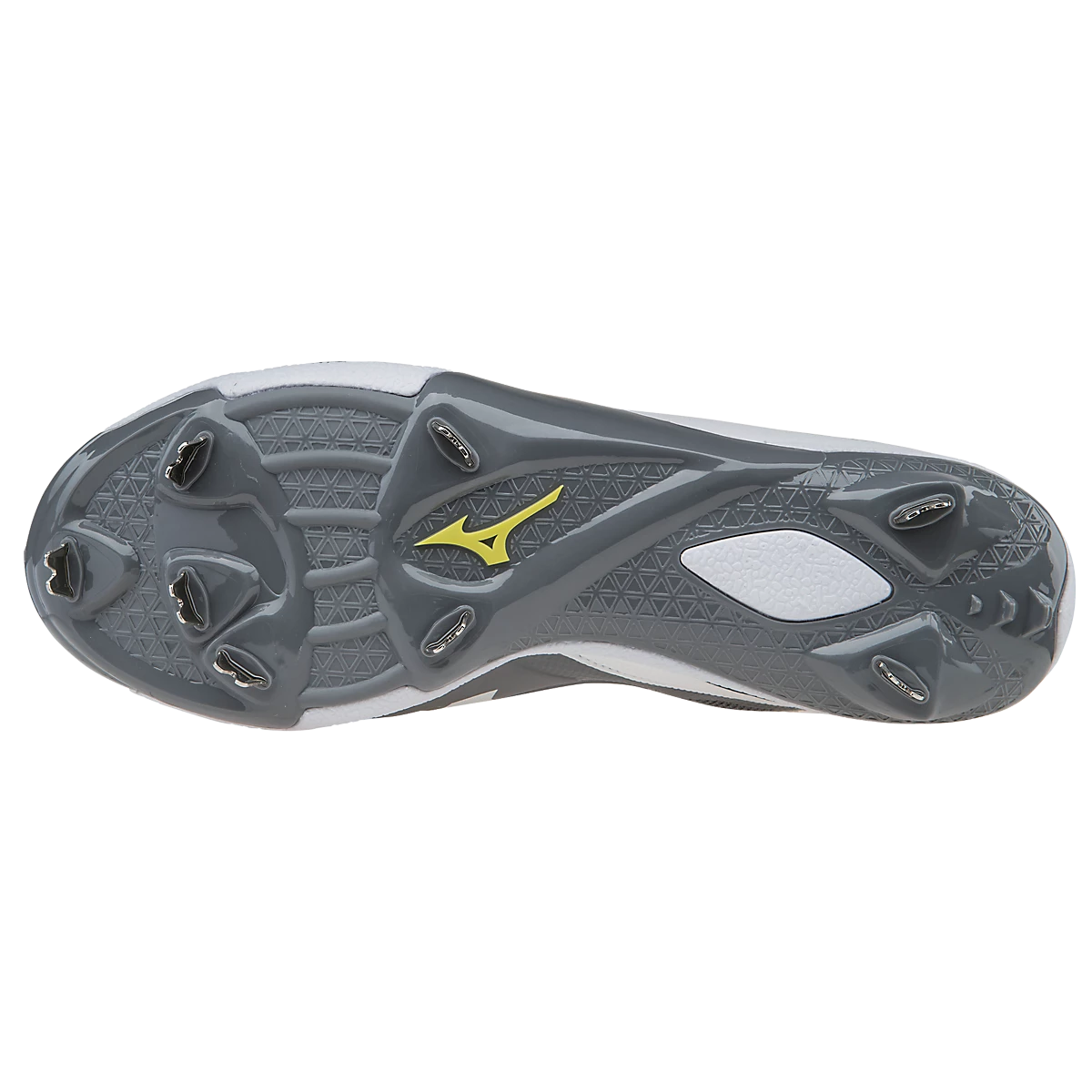 Mizuno Heist IQ Mid Cleats - Gray White - Image 5