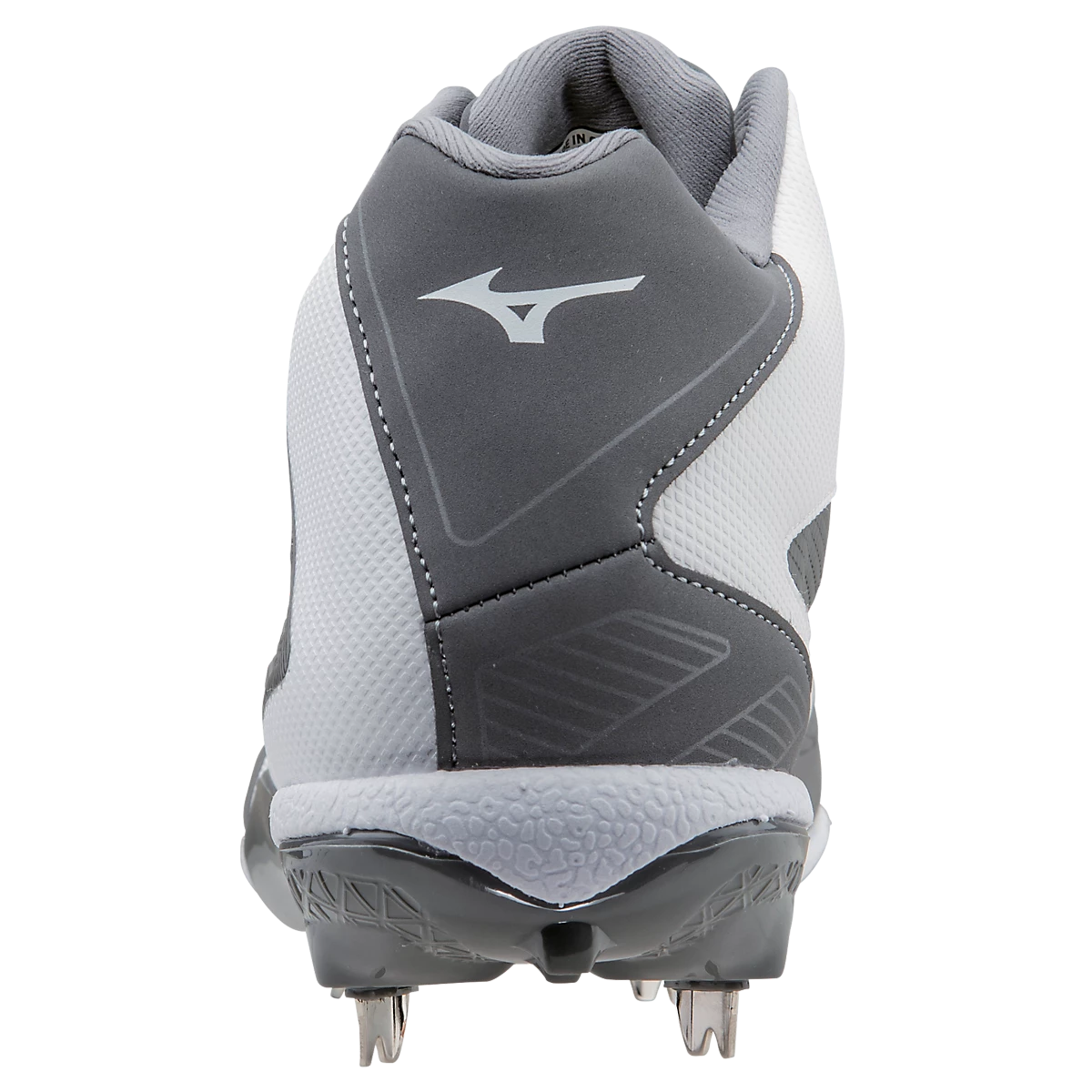 Mizuno Heist IQ Mid Cleats - Gray White - Image 3