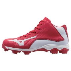 Mizuno 9-Spike Advanced Franchise 8 Mid - Red White
