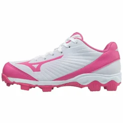 Mizuno Girl's 9-Spike Advanced Finch Franchise 7 FP Cleats - White Pink
