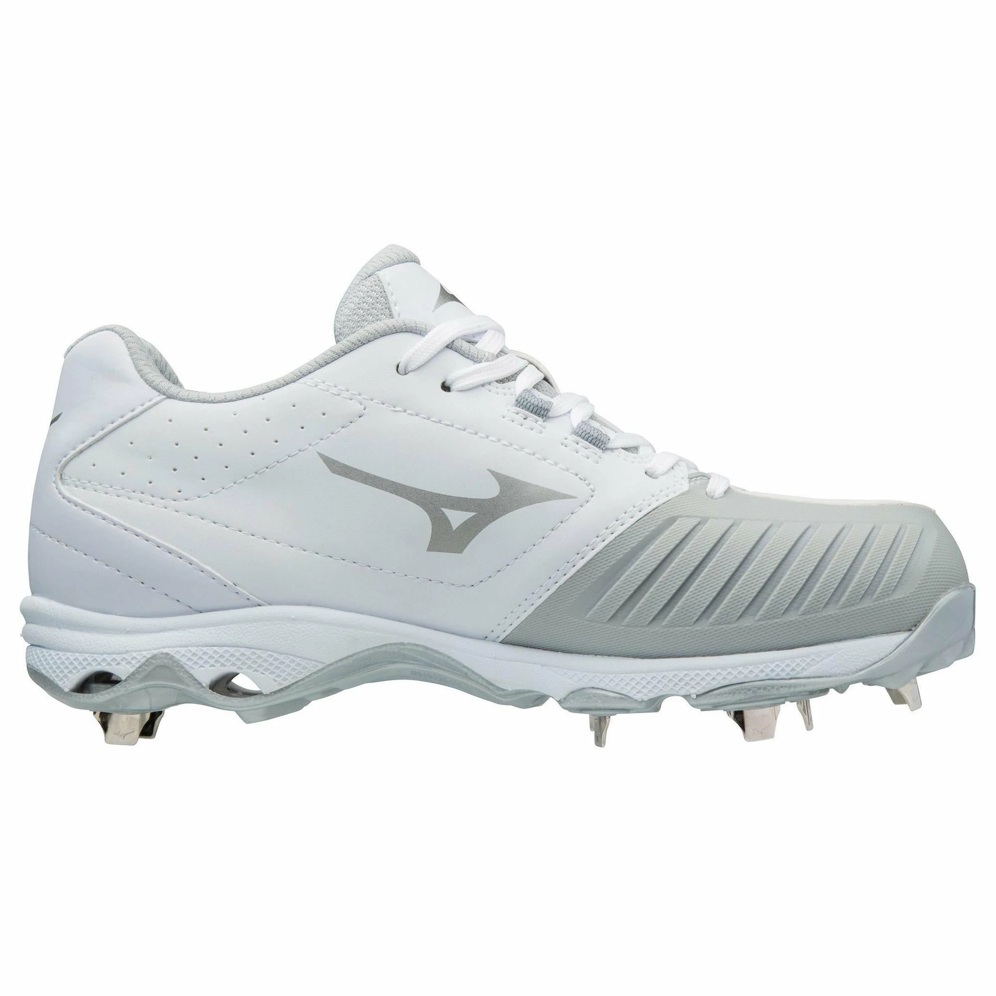Mizuno 9-Spike Women's Advanced Sweep 4 Low Metal Cleats - White - Image 2