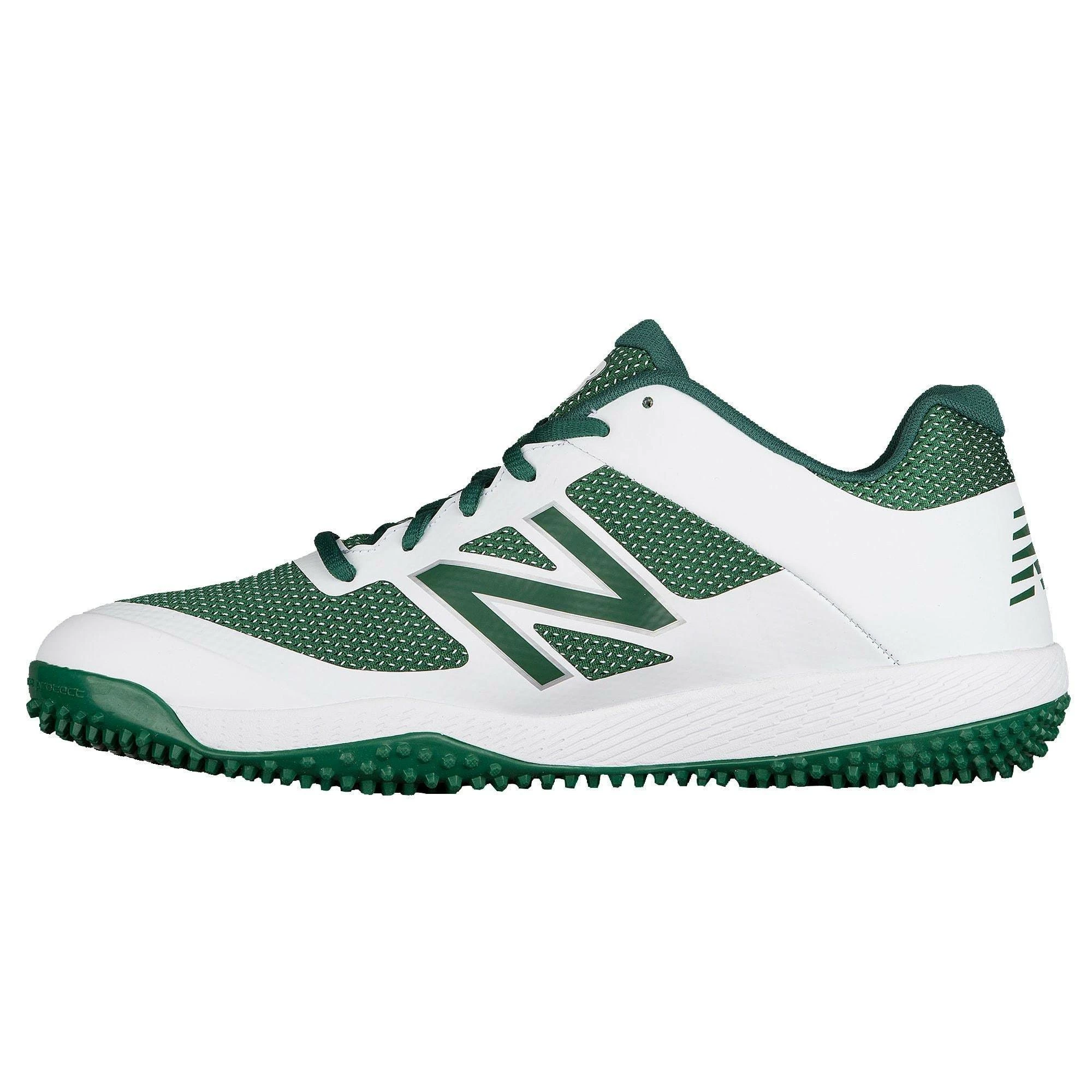 New Balance T4040v4 Turf Synthetic Mesh Shoes - Green White - Image 2