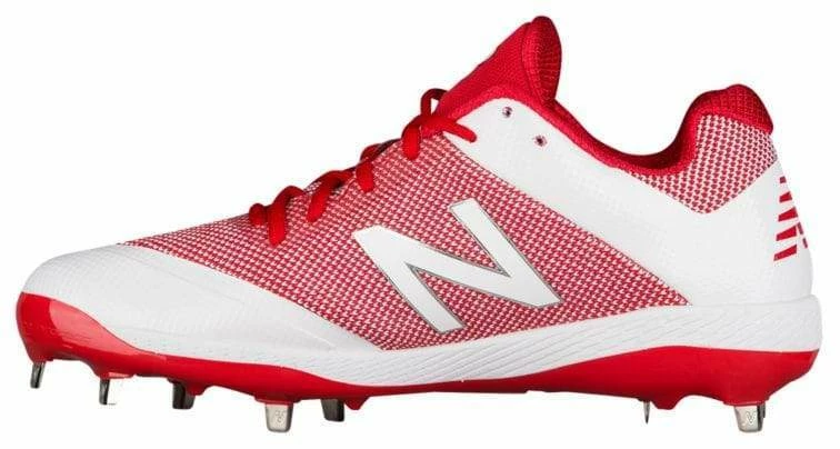 New Balance Pedroia L4040v4 Low Cut Metal Cleat - Red - Image 2