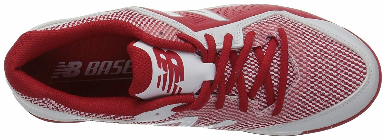 New Balance Youth J4040v4 Molded Baseball Cleats - Red White - Image 4