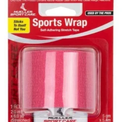 Mueller Sports Wrap Self-Adhering Stretch Tape (2" X 6 Yds) - Pink