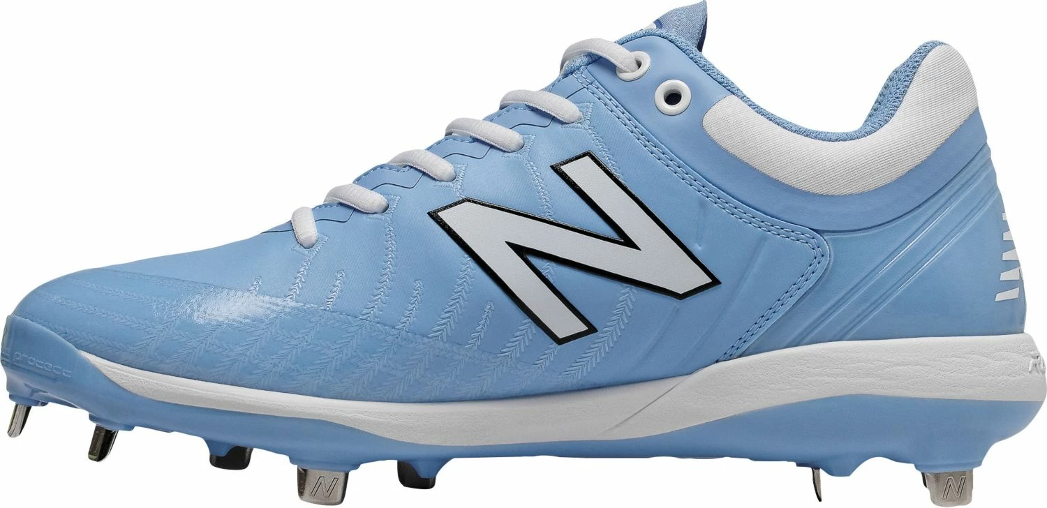 New Balance L4040v5 Low Cut Metal Cleat - Columbia Blue White - Image 2