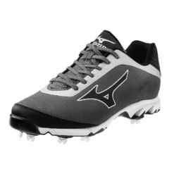 Mizuno 9-Spike Vapor Elite 7 Low Men's Metal Cleats - Grey Black