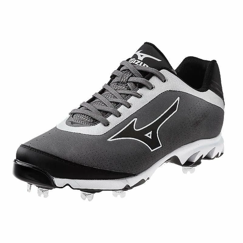 Mizuno 9-Spike Vapor Elite 7 Low Men's Metal Cleats - Grey Black