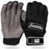 Franklin All Weather Pro Baseball Batting Gloves - Black Gray