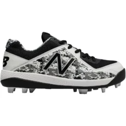 New Balance Youth J4040v4 Pedroia Molded Baseball Cleats - Black Camo