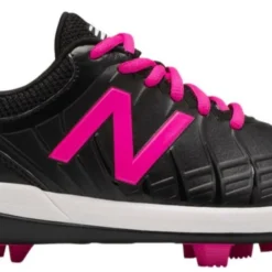 New Balance Youth J4040v5 Molded Baseball Cleats - Black Pink