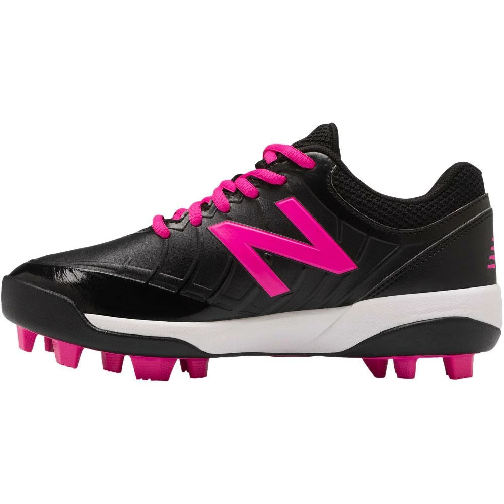 New Balance Youth J4040v5 Molded Baseball Cleats - Black Pink - Image 2