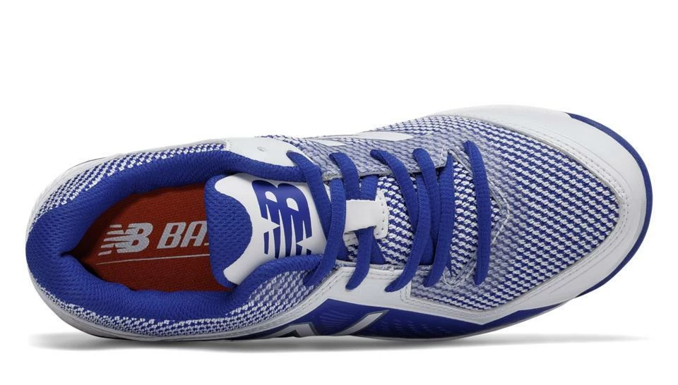 New Balance Youth J4040v4 Molded Baseball Cleats - Royal White - Image 4