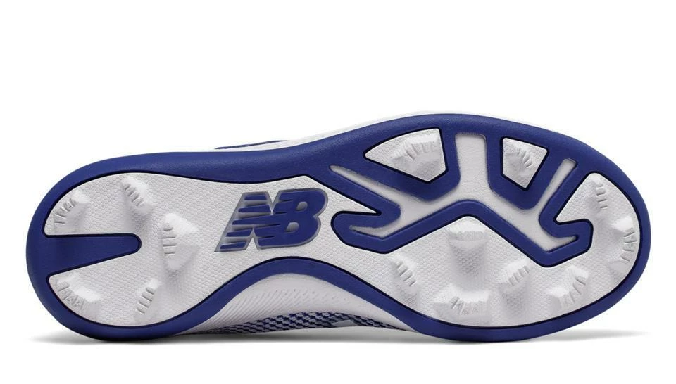 New Balance Youth J4040v4 Molded Baseball Cleats - Royal White - Image 3