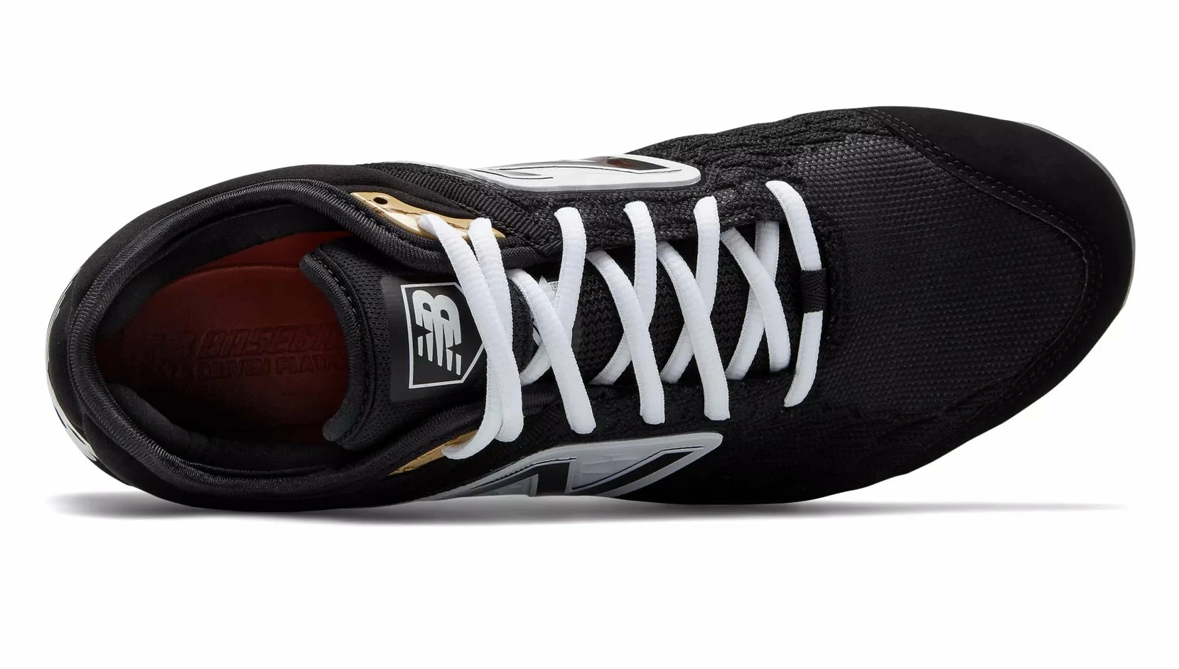 New Balance 3000v4 Fresh Foam Metal Cleats Low Cut - Black White - Image 4