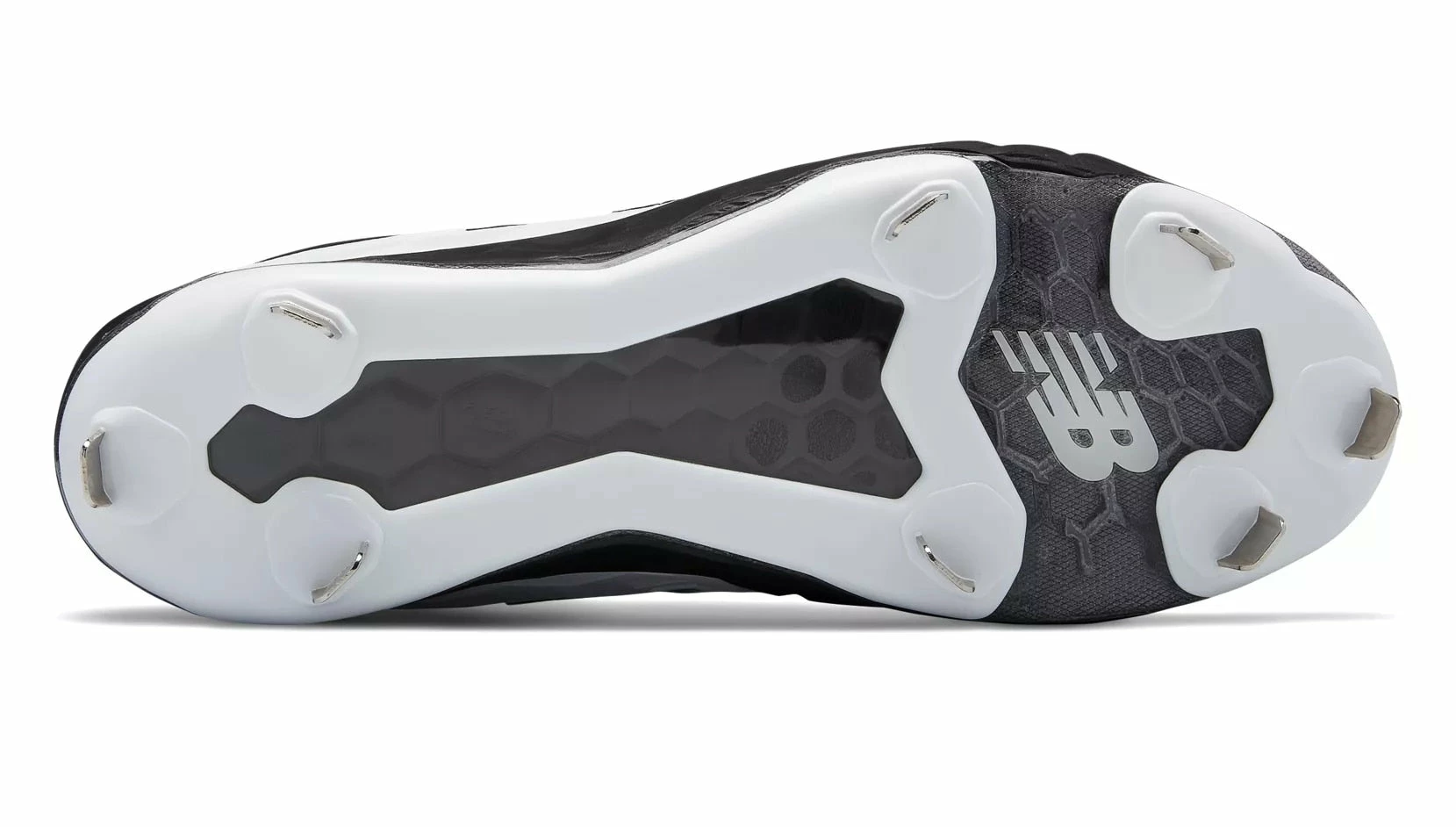 New Balance 3000v4 Fresh Foam Metal Cleats Low Cut - Black White - Image 3