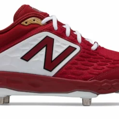 New Balance 3000v4 Fresh Foam Metal Cleats Low Cut - Maroon White