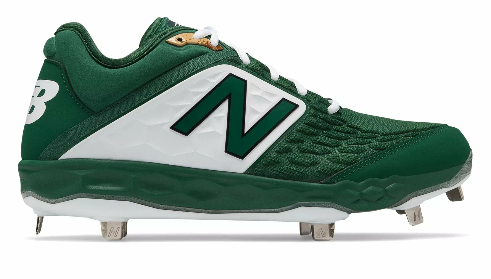New Balance 3000v4 Fresh Foam Metal Cleats Low Cut - Green White