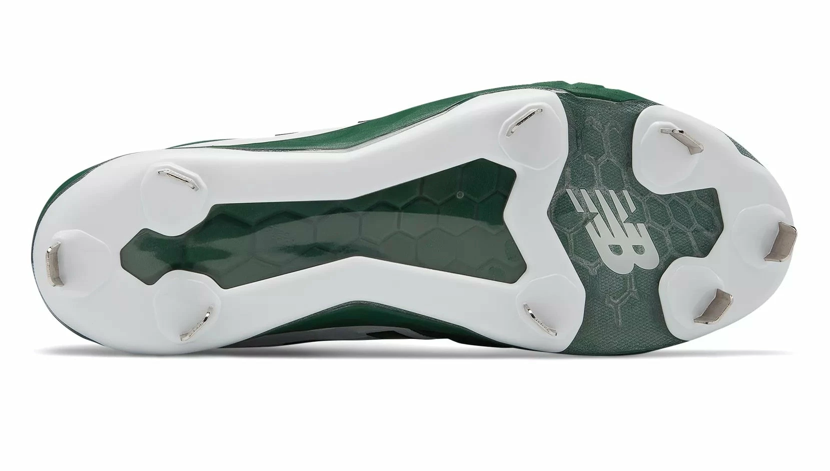 New Balance 3000v4 Fresh Foam Metal Cleats Low Cut - Green White - Image 3