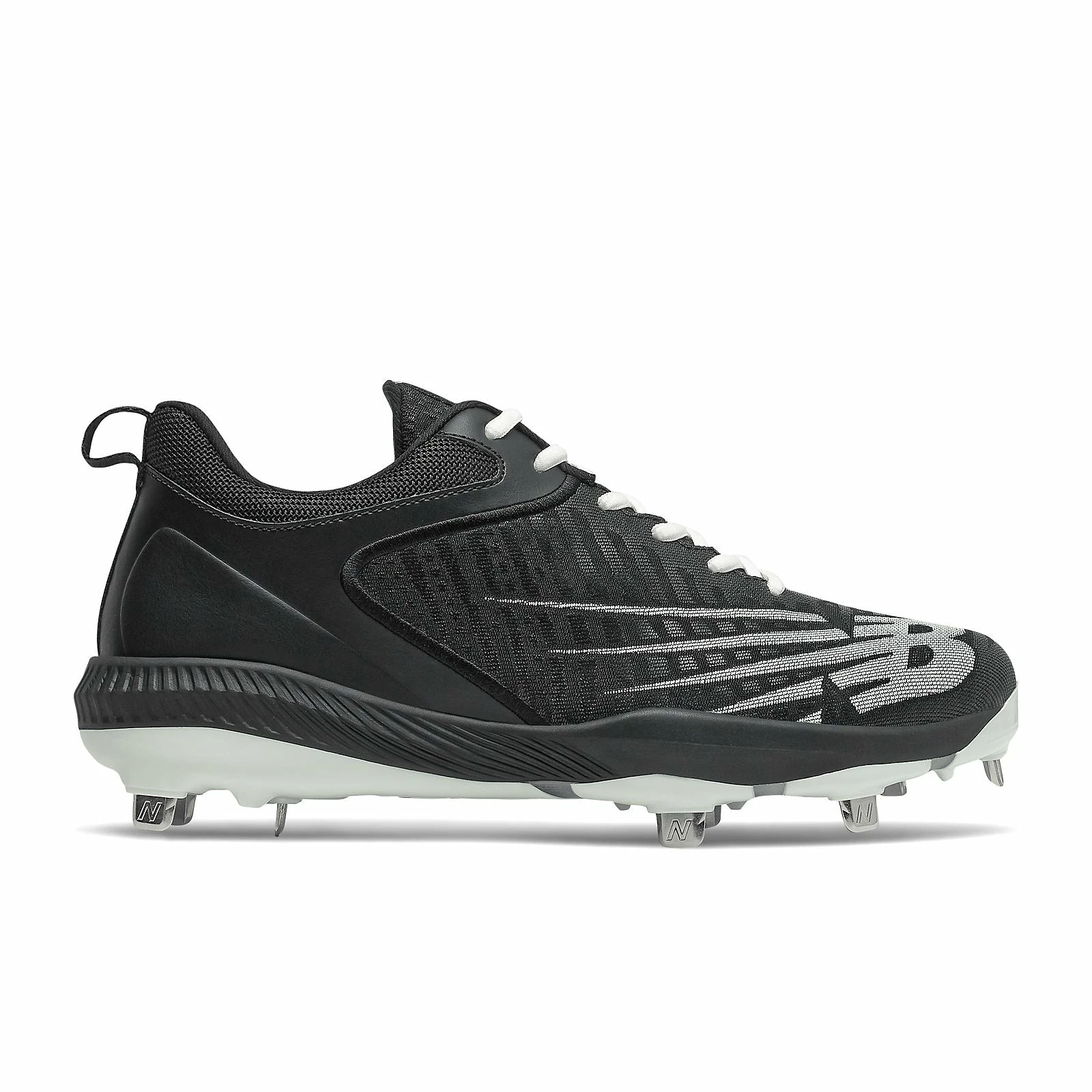 New Balance FuelCell L4040v6 Low Cut Metal Cleat - Black White