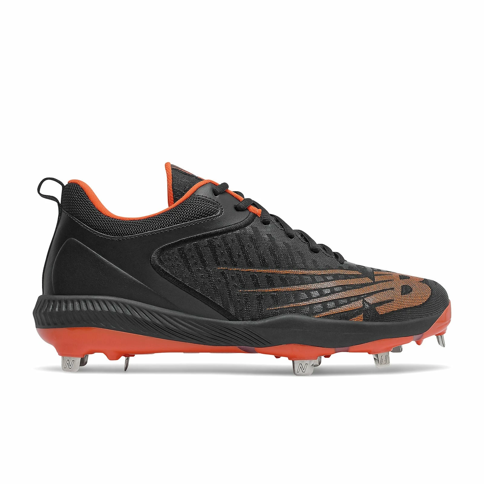 New Balance FuelCell L4040v6 Low Cut Metal Cleat - Black Orange