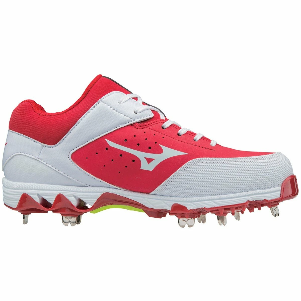 Mizuno 9-Spike Swift 5 Cleats - Red White - Image 2