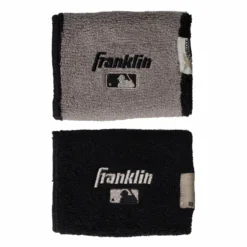Franklin MLB X-Vent Reversible Wristband 4" - Black Gray