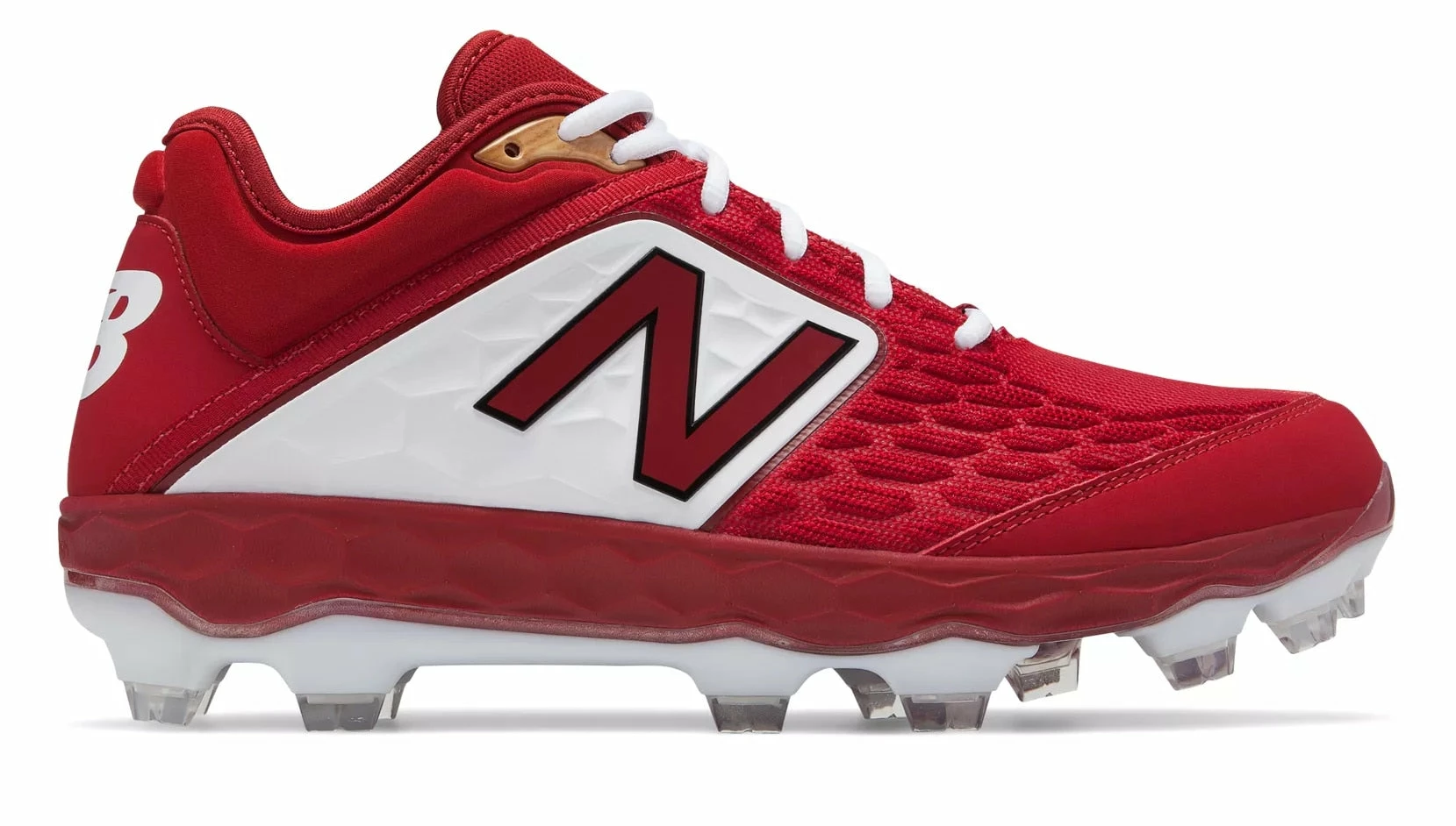 New Balance 3000v4 TPU Molded Cleat Low-Cut - Cardinal White