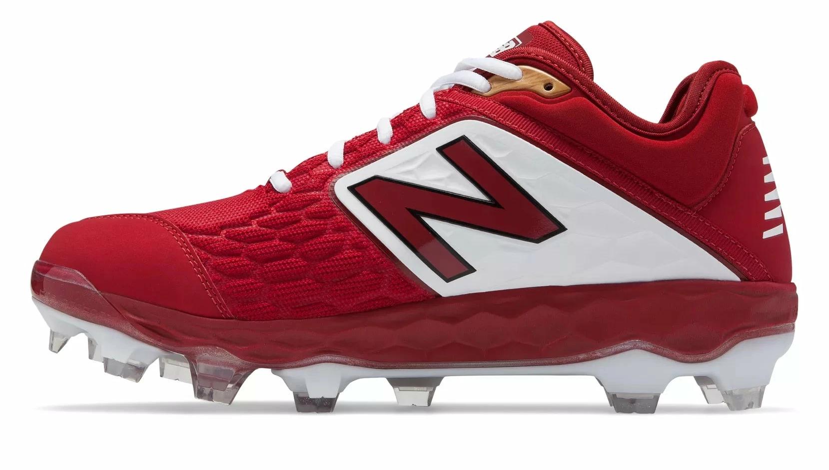 New Balance 3000v4 TPU Molded Cleat Low-Cut - Cardinal White - Image 2