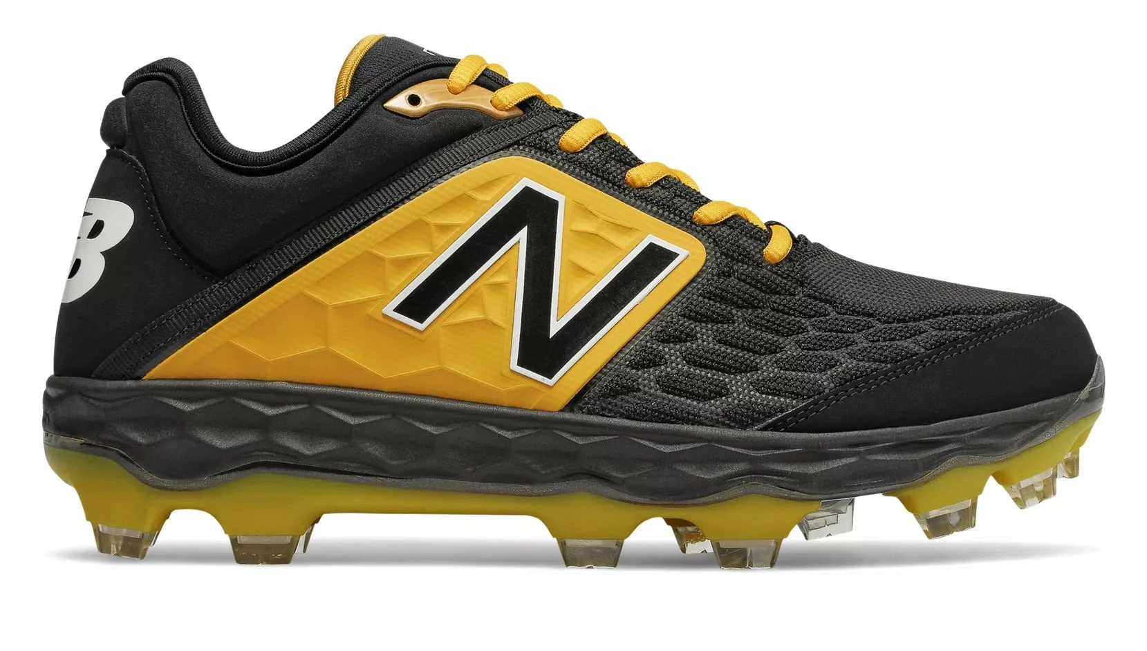 New Balance 3000v4 TPU Molded Cleat Low-Cut - Black Yellow