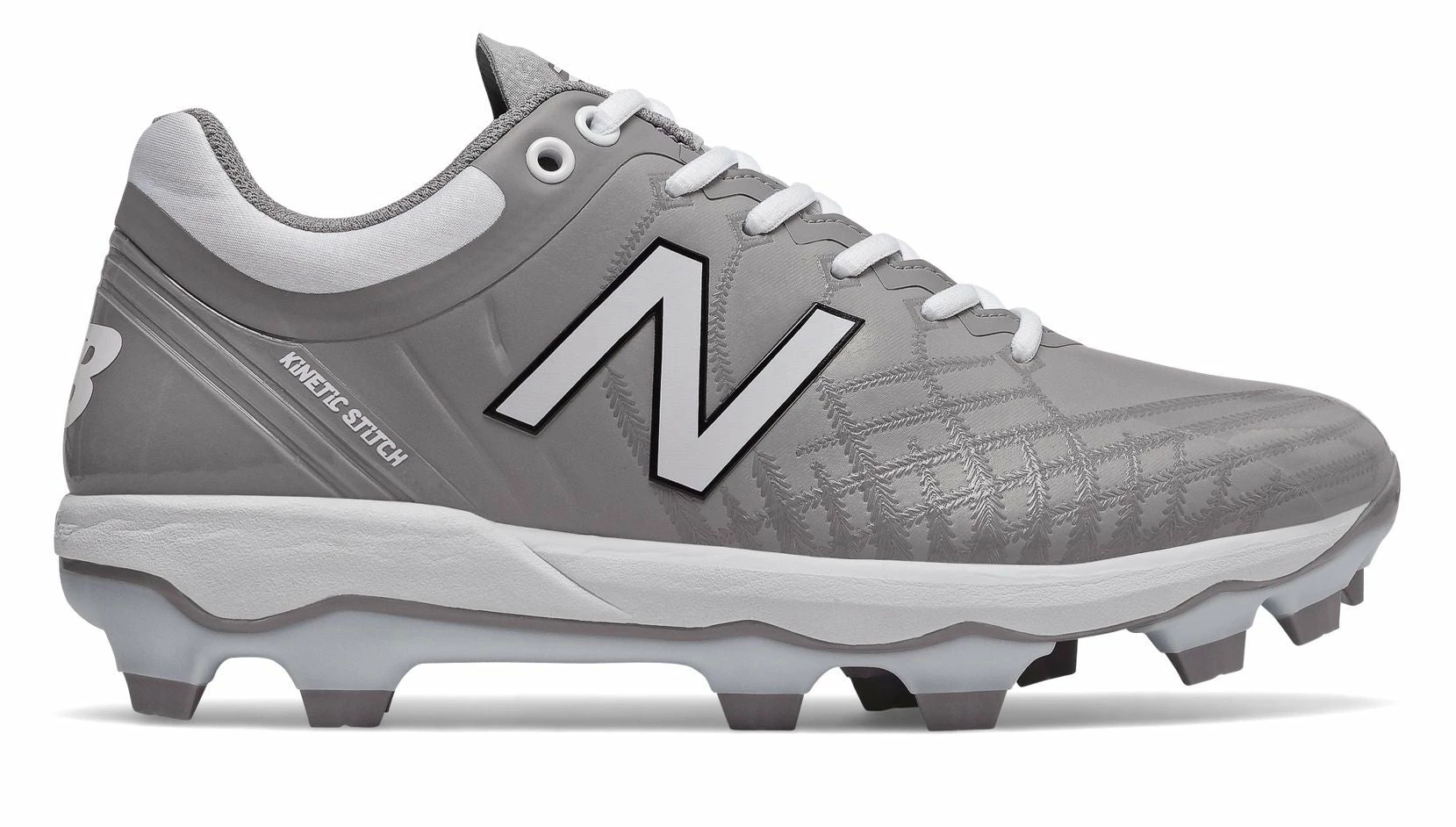 New Balance PL4040v5 Molded Cleats Low-Cut - Gray White
