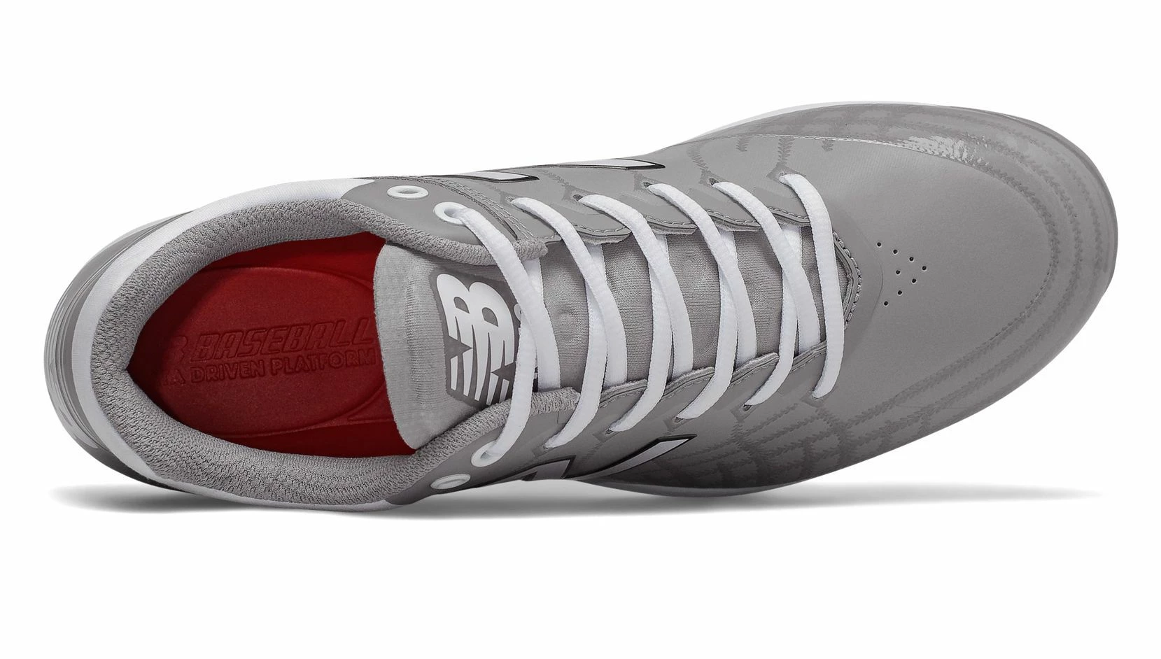 New Balance PL4040v5 Molded Cleats Low-Cut - Gray White - Image 4