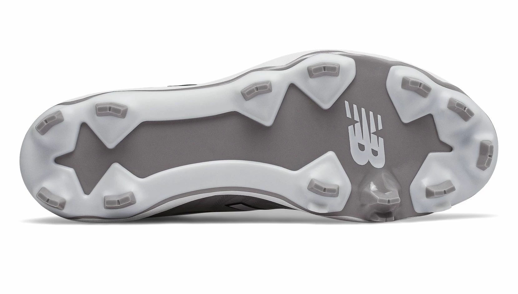 New Balance PL4040v5 Molded Cleats Low-Cut - Gray White - Image 3
