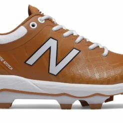 New Balance PL4040v5 Molded Cleats Low-Cut - Texas Orange White