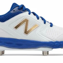 New Balance SMVELOv1 Fastpitch Metal Cleat Low-Cut - White Royal