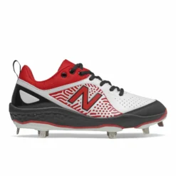 New Balance Velo2 Fresh Foam Metal Cleat Low-Cut - Black Red White