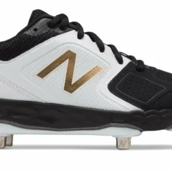 New Balance SMVELOv1 Fastpitch Metal Cleat Low-Cut - White Black
