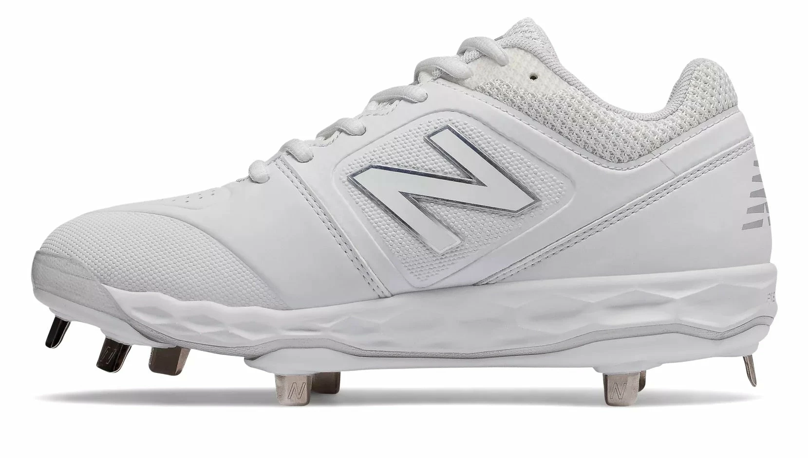 New Balance Velo1 Fresh Foam Metal Cleat Low-Cut - White - Image 2