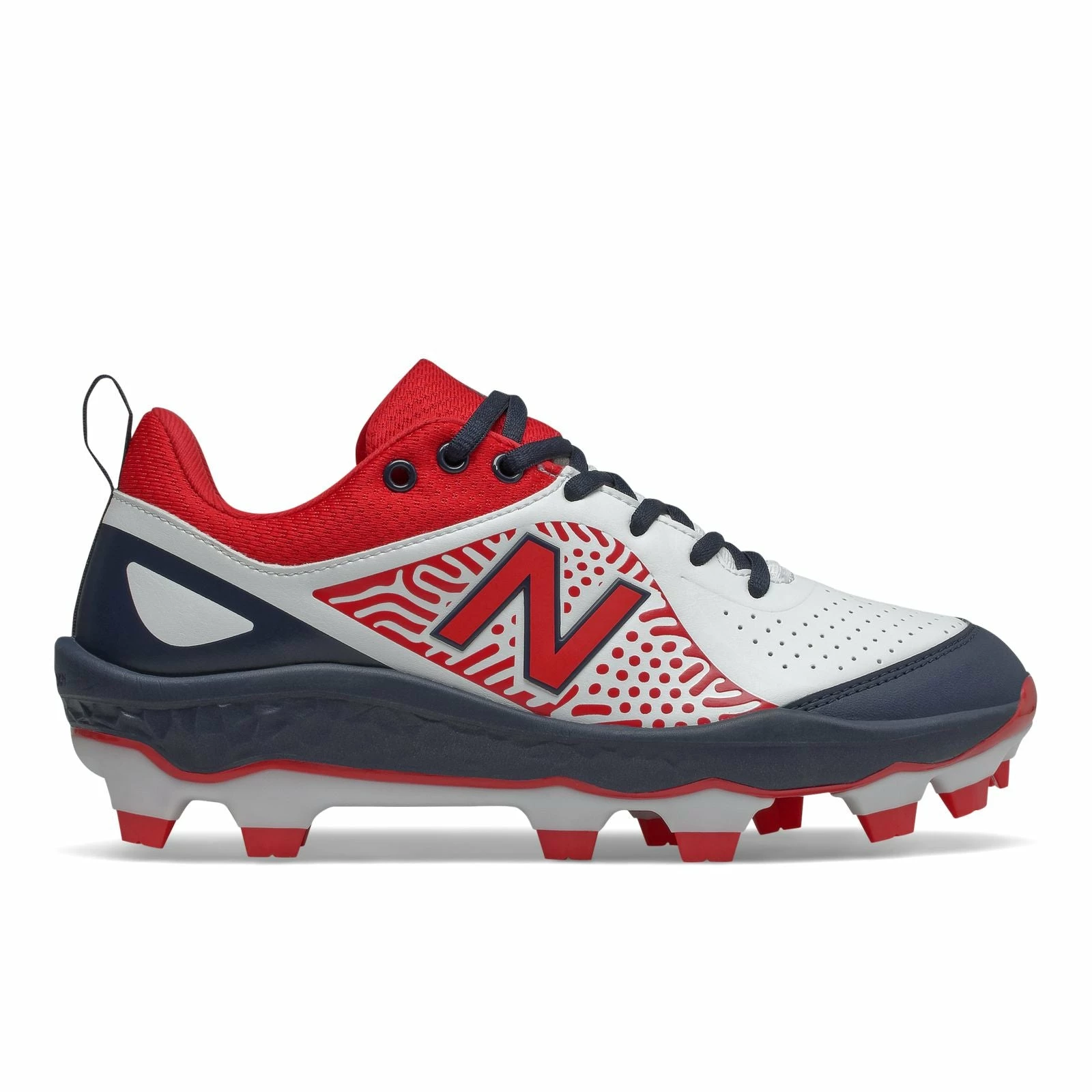 New Balance Velo2 Fresh Foam Molded Cleat Low-Cut - Black Red White