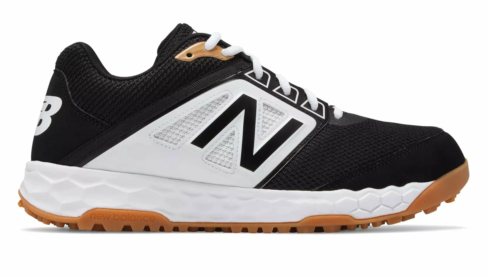 New Balance 3000v4 Fresh Foam Turf Baseball Shoe - Black White