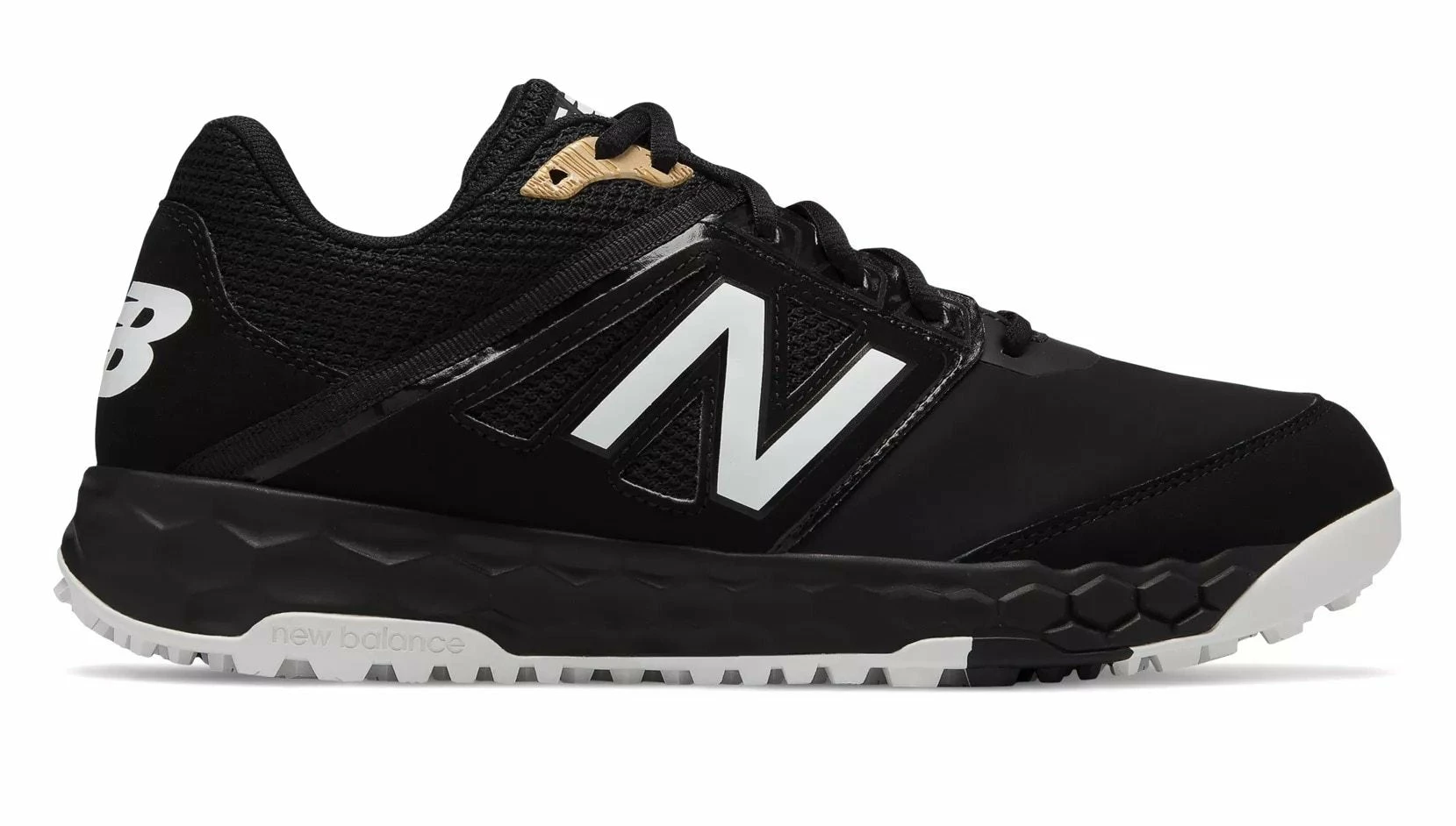 New Balance 3000v5 Fresh Foam Turf Baseball Shoe - Black White