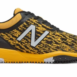 New Balance T4040v5 Turf Synthetic Mesh Shoes - Black Yellow