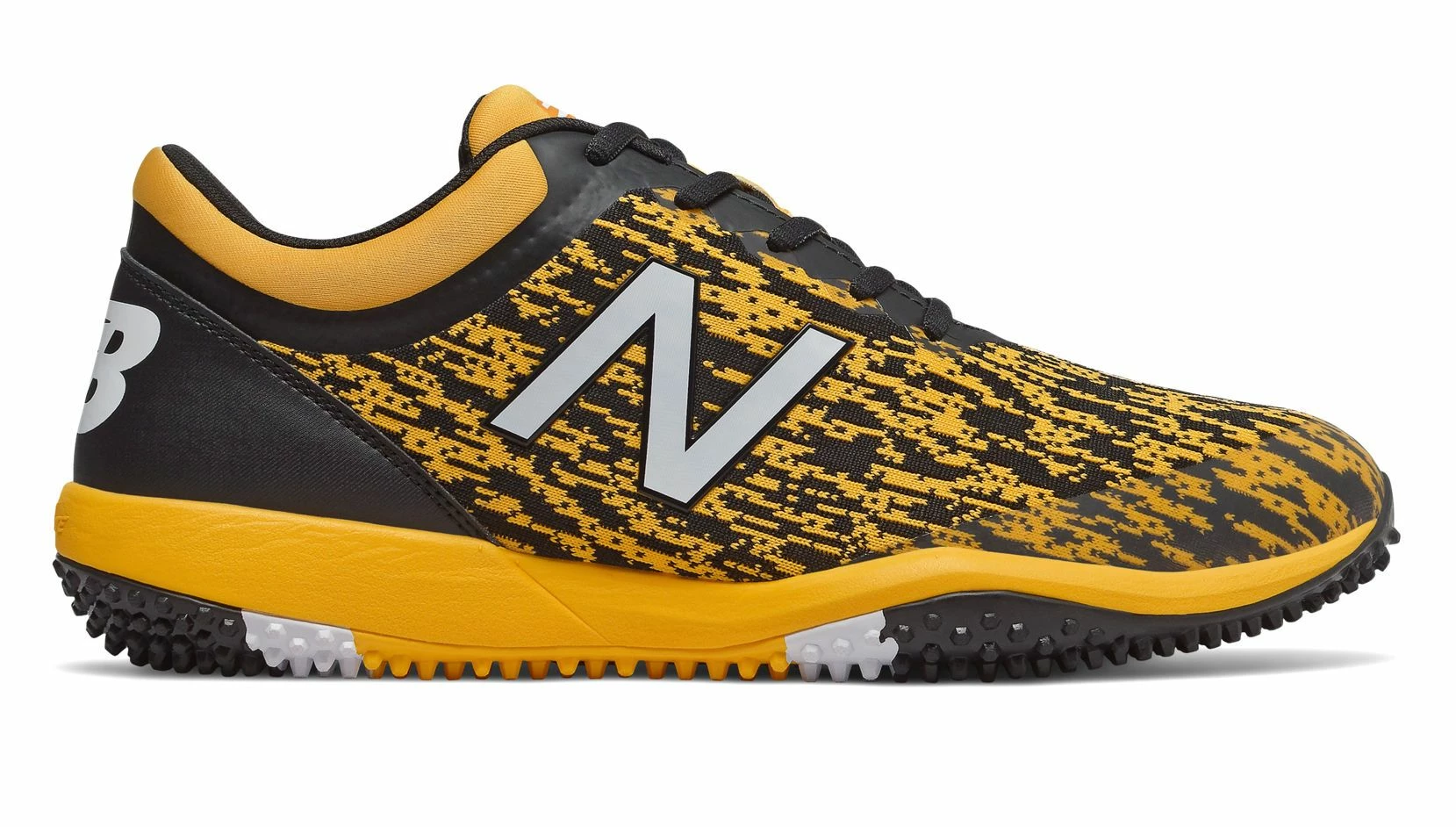 New Balance T4040v5 Turf Synthetic Mesh Shoes - Black Yellow