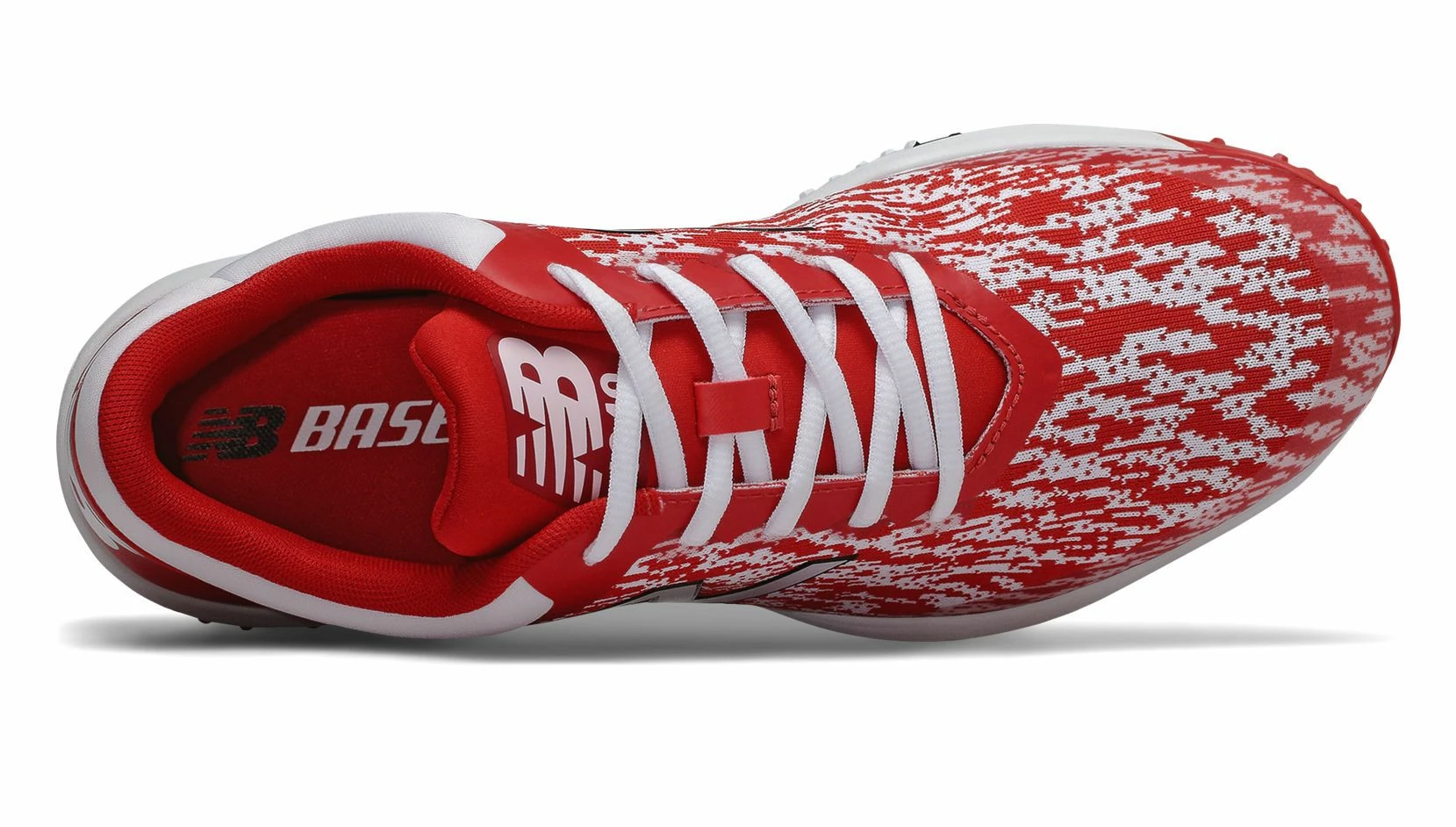 New Balance T4040v5 Turf Synthetic Mesh Shoes - Red White - Image 4