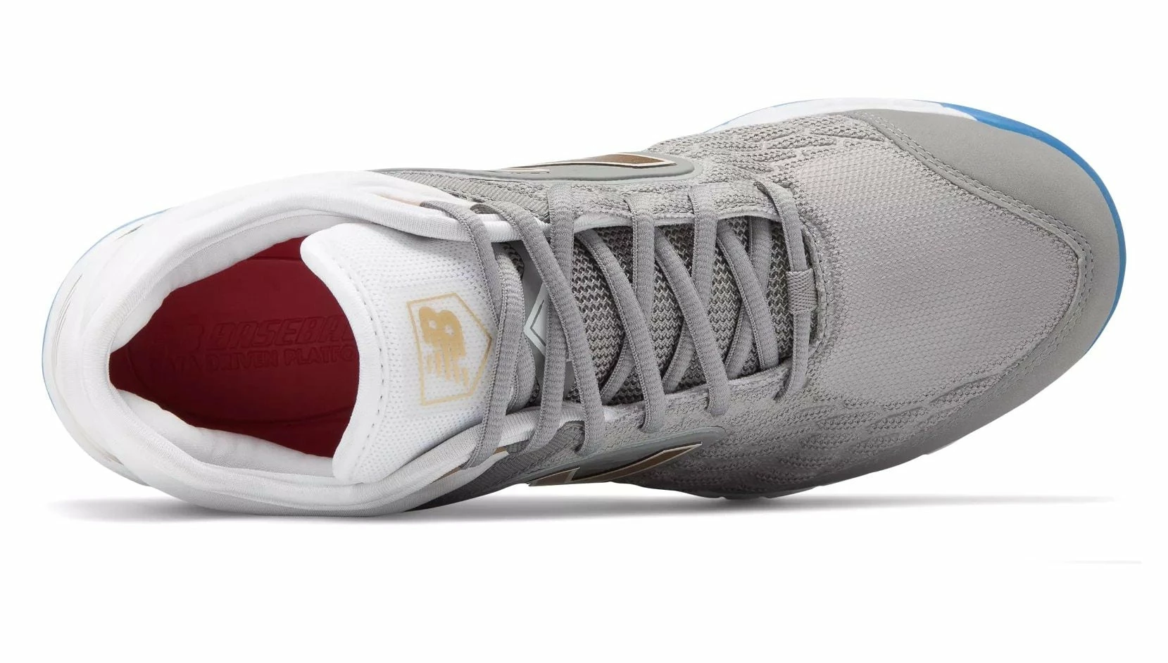 New Balance Men's TS3000v4 Lets Go - Vamonos! Playoff Turf Baseball Shoe - Silver White - Image 4