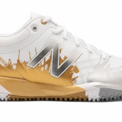 New Balance T4040v5 Turf Playoff Pack Synthetic Mesh Shoes - White Gold
